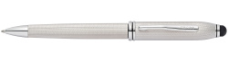 Шариковая ручка Cross Townsend Stylus со стилусом 8мм. Цвет - платиновый.