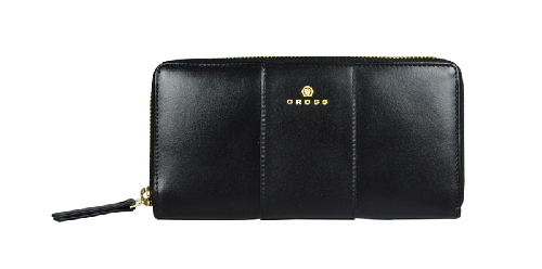 Кошелёк Cross Kelly Wall Black, кожа наппа, гладкая, цвет чёрный, 19,5 x 10,2 x 2 см