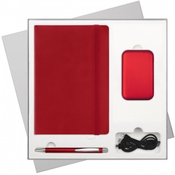 Подарочный набор Portobello/Alpha BtoBook красный (Ежедневник недат А5, Ручка