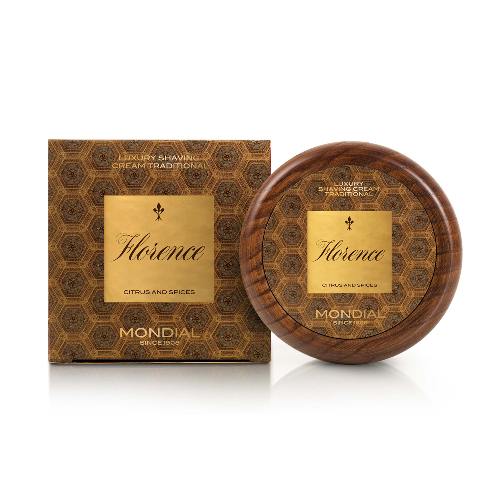 Крем для бритья в деревянной чаше MONDIAL FLORENCE LUXURY SHAVING CREAM TRADITIONAL, 140 мл