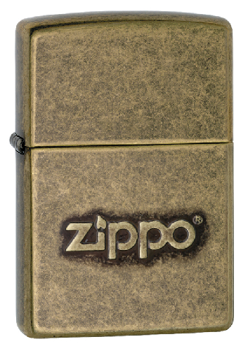 Зажигалка ZIPPO Classic с покрытием Antique Brass, латунь/сталь, золотистая, матовая, 38x13x57 мм