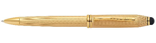 Шариковая ручка Cross Townsend Stylus со стилусом 8мм. Цвет - золотистый.