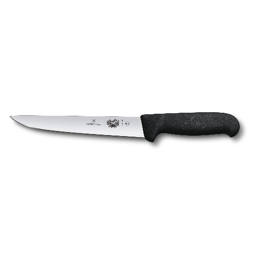 Нож обвалочный / жиловочный VICTORINOX Fibrox с прямым лезвием 18 см, чёрный