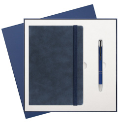 Подарочный набор Nuba BtoBook, синий (ежедневник