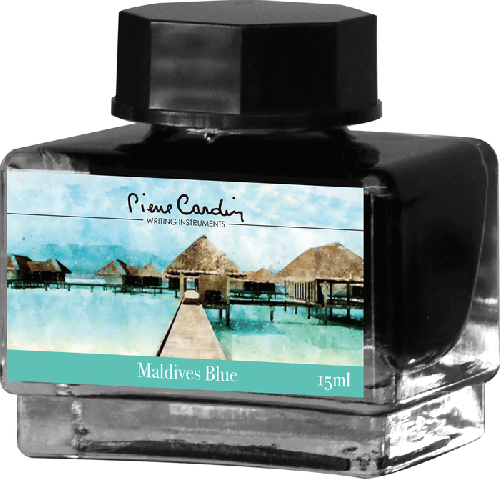 Флакон чернил Pierre Cardin 15мл, серия CITY FANTASY цвет Maldives Blue (Голубые Мальдивы)