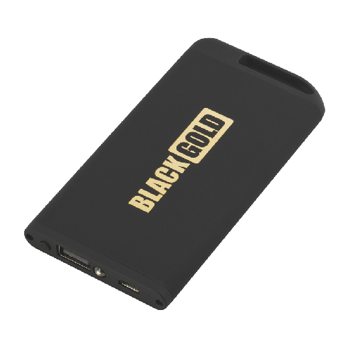 Зарядное устройство "Theta Gold" с фонариком, 4000 mAh, покрытие soft touch