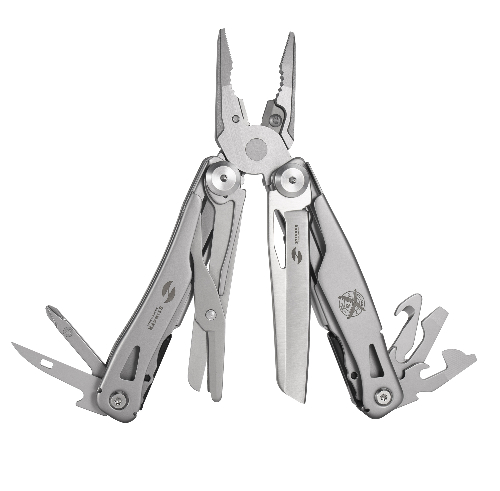 Мультитул Stinger, 106 мм, 15 функций, сталь, серебристый, в комплекте нейлоновый чехол
