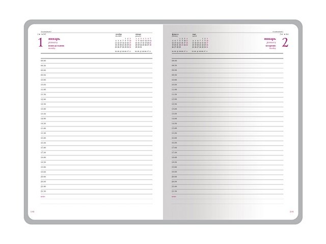 Ежедневник датированный А5 Sidney Nebraska на 2026 год, с золотым срезом и уголками