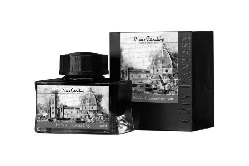 Флакон чернил Pierre Cardin 50мл, серия CITY FANTASY цвет Da Vinci Charcoal Grey (Серый да Винчи)