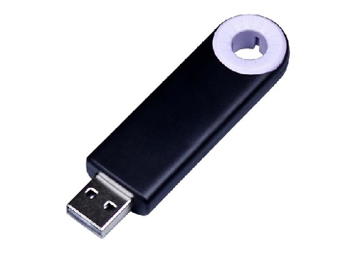 USB 2.0- флешка промо на 32 Гб прямоугольной формы, выдвижной механизм