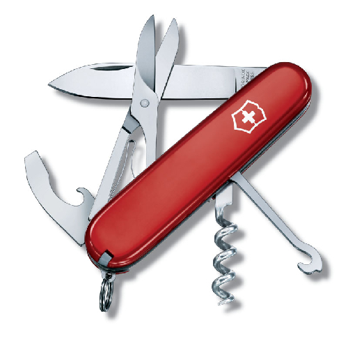 Нож перочинный VICTORINOX Compact, 91 мм, 15 функций, красный