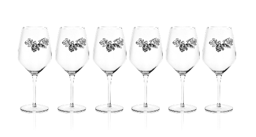 Комплект бокалов для красного вина 6 шт  UVA BLACK в подарочной упаковке