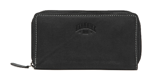 Кошелек женский KLONDIKE NUGGET «Scarlett», натуральная кожа в черном цвете, 19 х 10,5 х 2 см