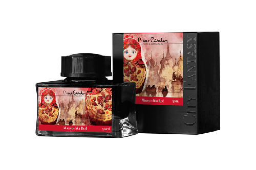Флакон чернил Pierre Cardin 50мл, серия CITY FANTASY цвет Matryoshka Red (Красная Матрешка)