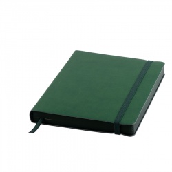 Ежедневник датированный Shady, А5, кремовый блок, темно-зеленый обрез