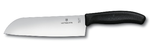 Нож сантоку VICTORINOX SwissClassic, 17 см, чёрный, в картонном блистере