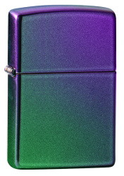 Зажигалка ZIPPO Classic с покрытием Iridescent, латунь/сталь, фиолетовая, матовая, 38x13x57 мм