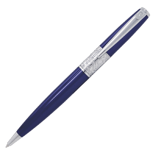 Ручка шариковая Pierre Cardin BARON, цвет - синий металлик. Упаковка В.