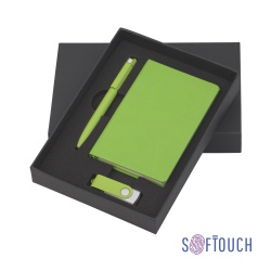 Набор подарочный "Сорренто" с блокнотом А6, покрытие soft touch, зеленое яблоко#