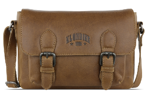 Сумка женская KLONDIKE GOLD «Amber», натуральная кожа в коньячном цвете, 27,5 х 19 х 10 см