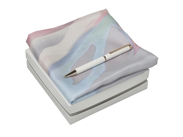 Подарочный набор Bagatelle: шелковый платок, ручка шариковая
