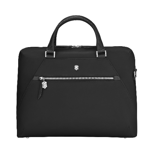 Портфель VICTORINOX Victoria Signature Briefcase, черный, нейлон/кожа, 42x13x30 см, 13 л