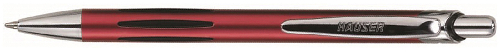 Шариковая ручка Hauser Galaxy, красная, алюминий