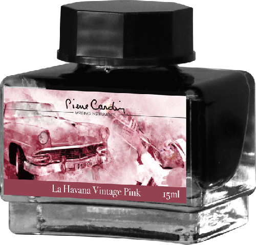 Флакон чернил Pierre Cardin 15мл, серия CITY FANTASY цвет La Havana Vintage Pink (Розовая Гавана)