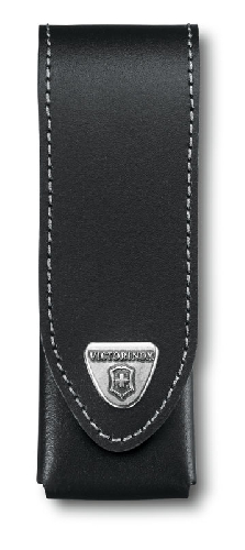 Чехол на ремень VICTORINOX для ножей 111 мм толщиной до 6 уровней, кожаный, чёрный