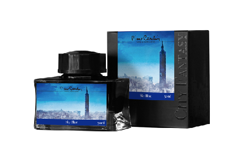 Флакон чернил Pierre Cardin 50мл, серия CITY FANTASY цвет Sky Blue (Синий Небесный)
