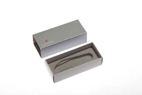Коробка для ножей VICTORINOX 91 мм толщиной 6-7 уровней (1.6795, 1.7775.T), картонная, серебристая
