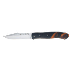 Нож складной Stinger, 102 мм (серебристый), материал рукояти: сталь, смола (коричнево-чёрный)
