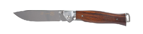 Нож складной Stinger, 105 мм, (серебристый), материал рукояти: сталь/дерево (серебристо-коричневый)