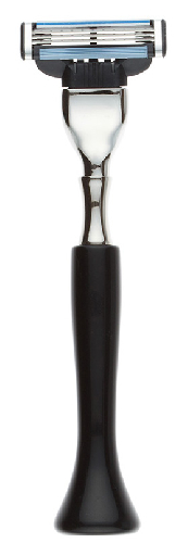 Станок для бритья IL Ceppo, MACH3, каучуковая смола, рукоять - черный глянцевый цвет