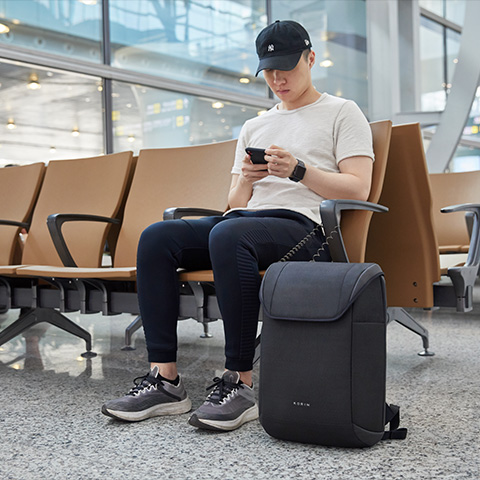 Рюкзак ClickPack X 45х32х15,5 см, с клапаном, черный