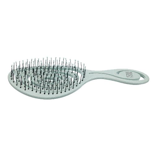 Щетка Dewal Beauty серия "Friendly", продувная, с нейлоновым штифтом, форма улитка, зеленая
