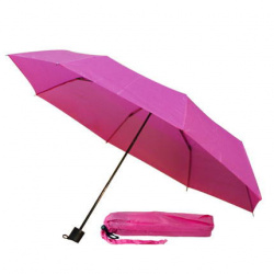 Зонт механический складной в чехле, с пластиковой ручкой.