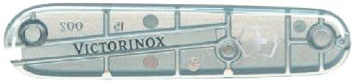 Передняя накладка для ножей VICTORINOX 91 мм, пластиковая, полупрозрачная серебристая