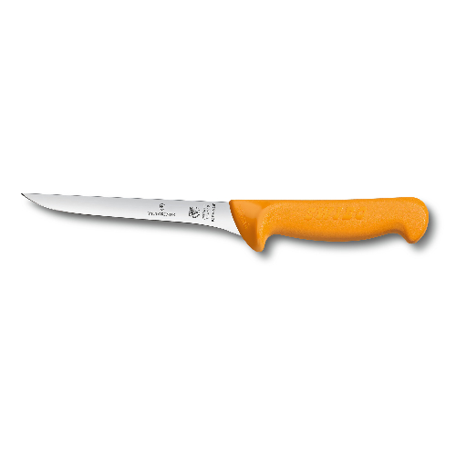 Нож обвалочный VICTORINOX Swibo с изогнутым узким гибким лезвием 13 см, жёлтый