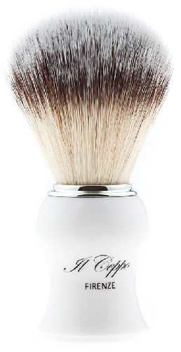 Помазок для бритья IL Ceppo, пластик, синтетический ворс, рукоять - белый глянцевый цвет