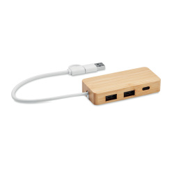 Бамбуковый USB-концентратор на HUBBAM