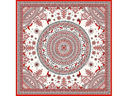 Платок Мезенская роспись