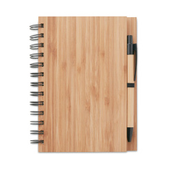 Бамбуковый блокнот с ручкой BAMBLOC