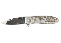 Нож складной Stinger, 82,5 мм, (серебристый), материал рукояти: сталь (серебристый)