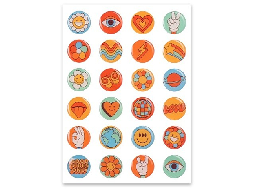 Сет объемных стикеров из эпоксидной смолы