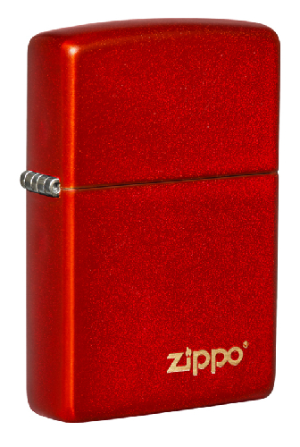 Зажигалка ZIPPO Classic с покрытием Metallic Red, латунь/сталь, красная, матовая, 38x13x57 мм