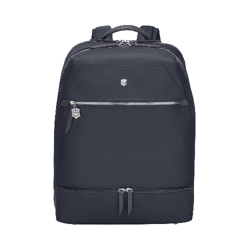Рюкзак VICTORINOX Victoria Signature Deluxe Backpack, синий, нейлон/кожа, 32x18x39 см