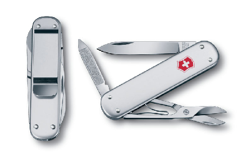 Нож перочинный VICTORINOX Money Clip, 74 мм, 5 функций, алюминиевая рукоять, серебристый