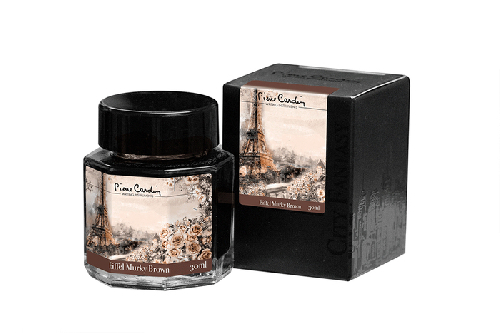 Флакон чернил Pierre Cardin 30мл, серия CITY FANTASY цвет Eiffel Murky Brown (Коричневый Эйфель)