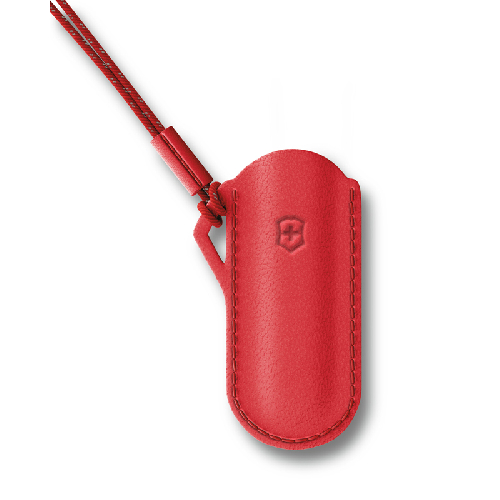 Чехол VICTORINOX "Style Icon" для ножей Classic Colors 58 мм, кожаный, красный